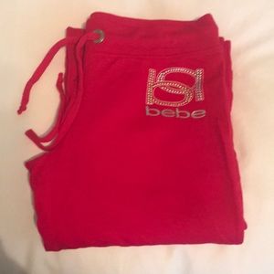 Bebe lipstick diva lounge studded pink pants